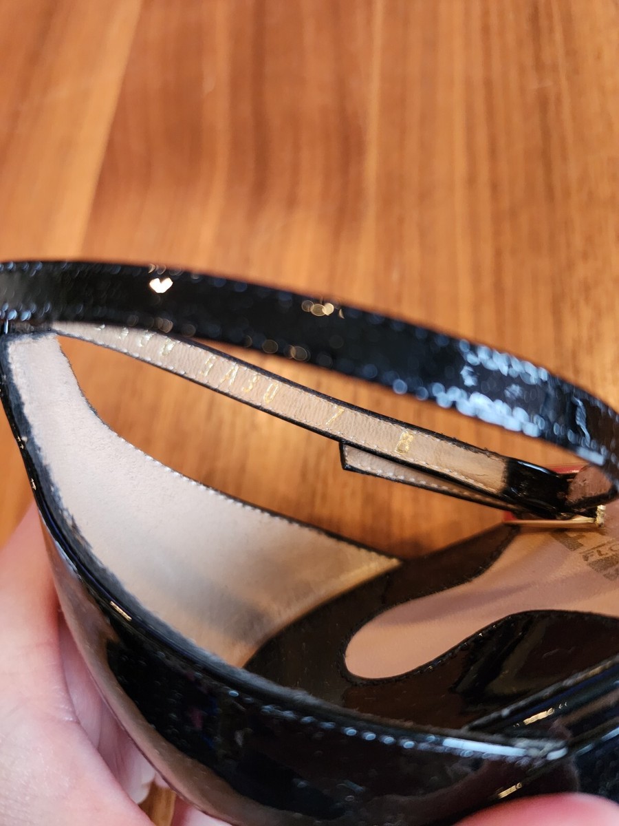 $750 NEW Salvatore Ferragamo Women's Black Patent Leather