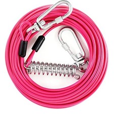50Ft Heavy Duty Dog Tie Out Cable Chew Proof Long Dog Leash for Outdoor Yard
