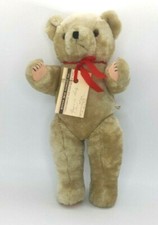 Vtg 1970's Plus One Imports Acrylic Stuffed Jointed Bear 21" Pink Paw Pads