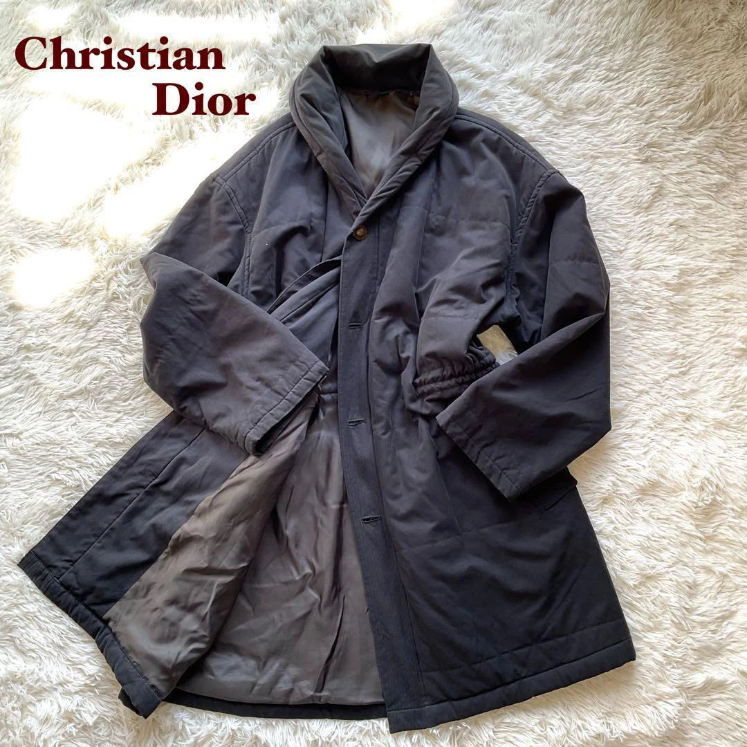 Cappotto lungo nero Christian Dior taglia L cappotto giacca esterno moda uomo originale