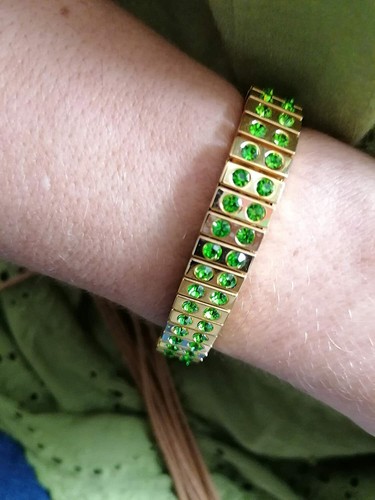 Green bracelet Bridesmaid Jewelry gift for her Maid of Honor gift Handmade Gems - Picture 6 of 12
