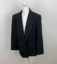 Vintage Orvis Blazer Jacket Black Worsted Wool Mix Sz 14 Ladies Bnwot