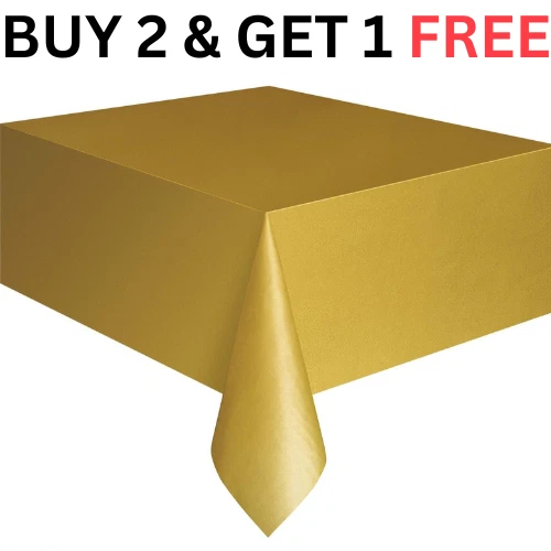 Plastic Table Cloth Disposable Wipe Clean Party Tablecloth Covers Rectangle UK - Image 2 of 4
