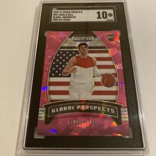 LaMelo Ball RC 2020-21 Panini-Prizm 'Global Prospects' Pink Ice Prizm SGC 10