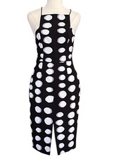 Keepsake Dress Size XS Black White Sleeveless Straps Side Cutout Accent