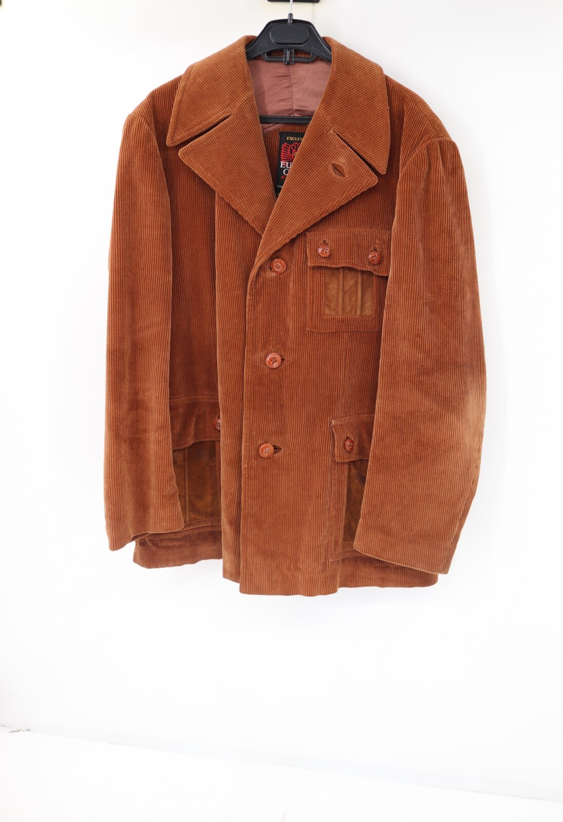 Vintage Europe Craft Jacket Mens 42 Brown Corduroy chore barn lined