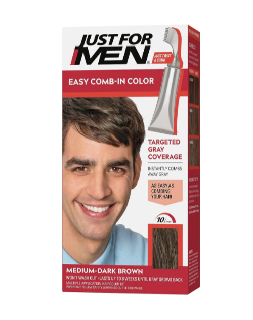 Just for Men Easy Comb-In Color A=40 MEDIUM DARK BROWN Hair Dye for Men