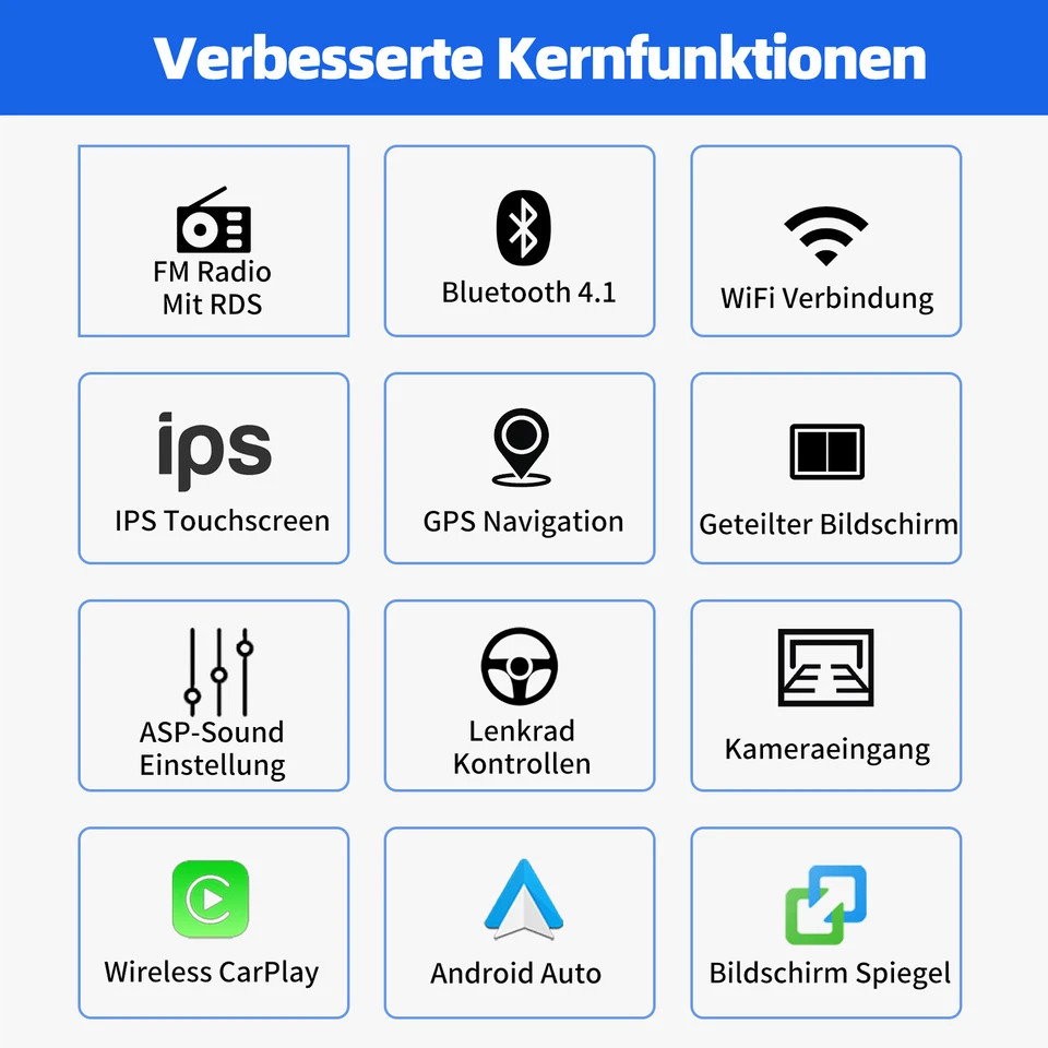 DAB+ Carplay Autoradio Android 14 GPS Navi 4+64GB Für VW GOLF 5 6 Passat Touran - Bild 3 von 4