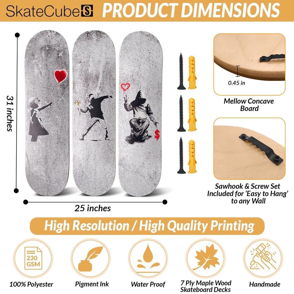 スケートボード BANKSY SKATEDECK LOVE IN THE Skateboard BANKSY SKATEDECK LOVE IN THE Skateboard