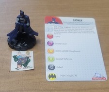  HeroClix DC JUSTICE LEAGUE Batman 001 with card 