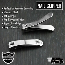 Fingernail Clipper Cutter 2.5" German Stainless Steel Manicure & Pedicure Tools