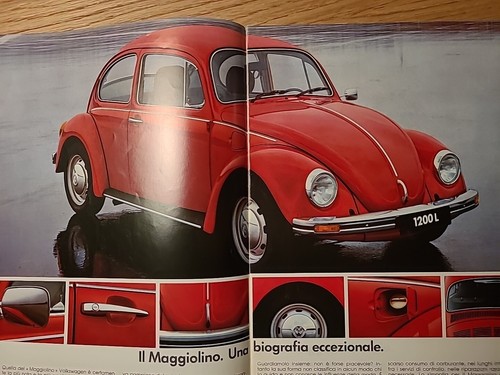 DEPLIANT BROCHURE IN ITALIANO PROMO 1982 VW MAGGIOLINO BEETLE KAFER 16 pag - Foto 2 di 5