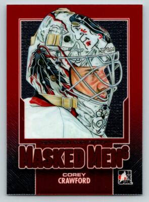 2013-14 Between the Pipes Masked Men 6 Red #MM02 Corey Crawford (ref 209126)