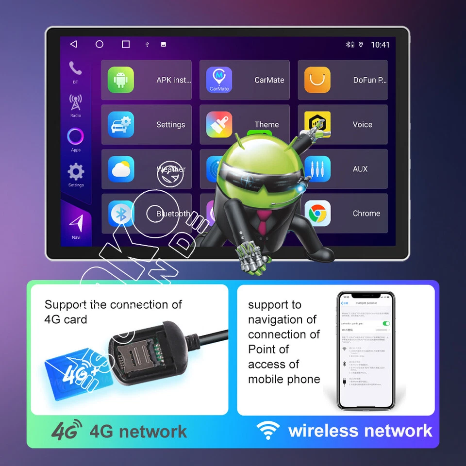 13.1''Android 13 8 CORE 4+64GB Car radio stereo 4G Lte DSP Carplay QLED Navi GPS - Image 4 of 4