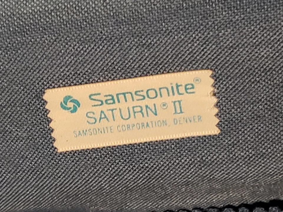 Samsonite Saturn II Cosmetic Hard Case Vintage Blue Travel Retro 70s Train  - Image 3 of 4