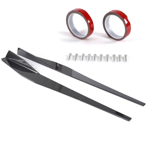 Carbon Fiber Style Side Skirts For 2020-2023 Corvette C8 5VM Style Extension Lip - Photo 6/9