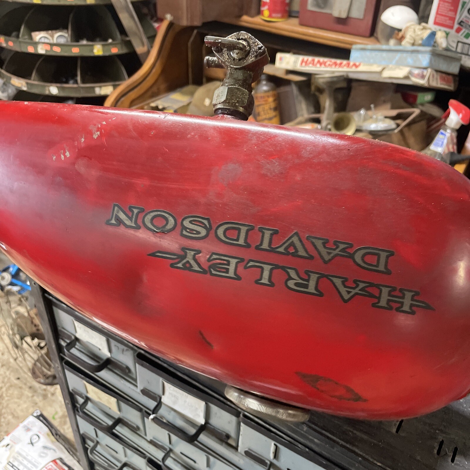 Vintage Harley Davidson Iron Head? Sportster? Turtle? Gas Tank Wall Art