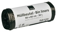 2000 StüCk MüLlsäCke 30 Liter MüLlbeutel Grau Hdpe 50 X 60 Cm AbfallsäCke