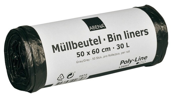 2000 StüCk MüLlsäCke 30 Liter MüLlbeutel Grau Hdpe 50 X 60 Cm AbfallsäCke-image