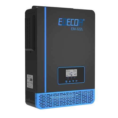 EDECOA Onduleur Hybride 12v 1600w MPPT 80A 2.2KVA/1600W 220v