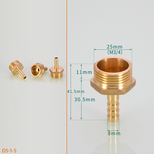 Internal And External Thread Hose Barb Brass Fitting Size 1/2" 3/4" 1" - 2" - Picture 23 of 44