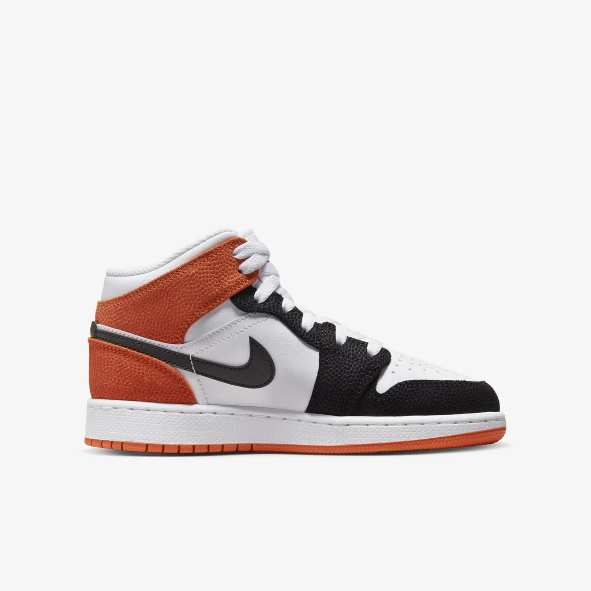 Nike Air Jordan 1 Mid SE GS [DQ8390-100] Kids Casual Shoes  White/Black-Starfish