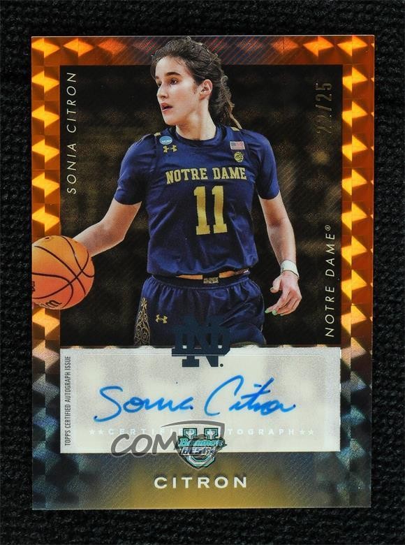 2024-25 Bowman U Best Orange Geometric Refractor 22/25 Sonia Citron Auto 1k9t