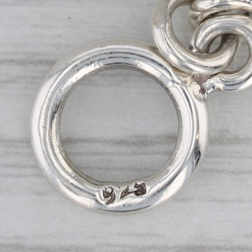 Circle Link Statement Bracelet Sterling Silver 7"… - image 3