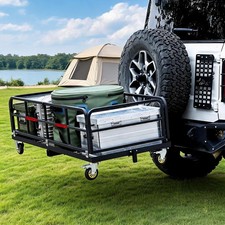 750lb Folding Hitch-mounted Cargo Basket Carrier For 2 Receiver Suv Truck Rv 750lb Folding Hitch-mounted Cargo Basket Carrier For 2 Receiver Suv Truck Rv