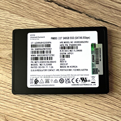 HPE PM893 240GB Interne SSD 2,5 Zoll SATA 6.0Gbps (P44000-005)