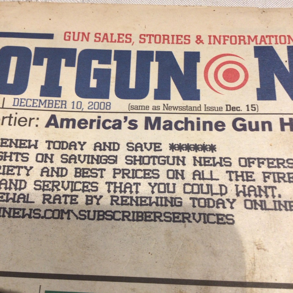 Shotgun News Magazine December 10, 2008 eBay