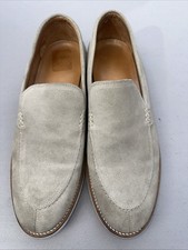 Vintage Vince Camuto Mens Loafers Cream Suede Leather 10.5