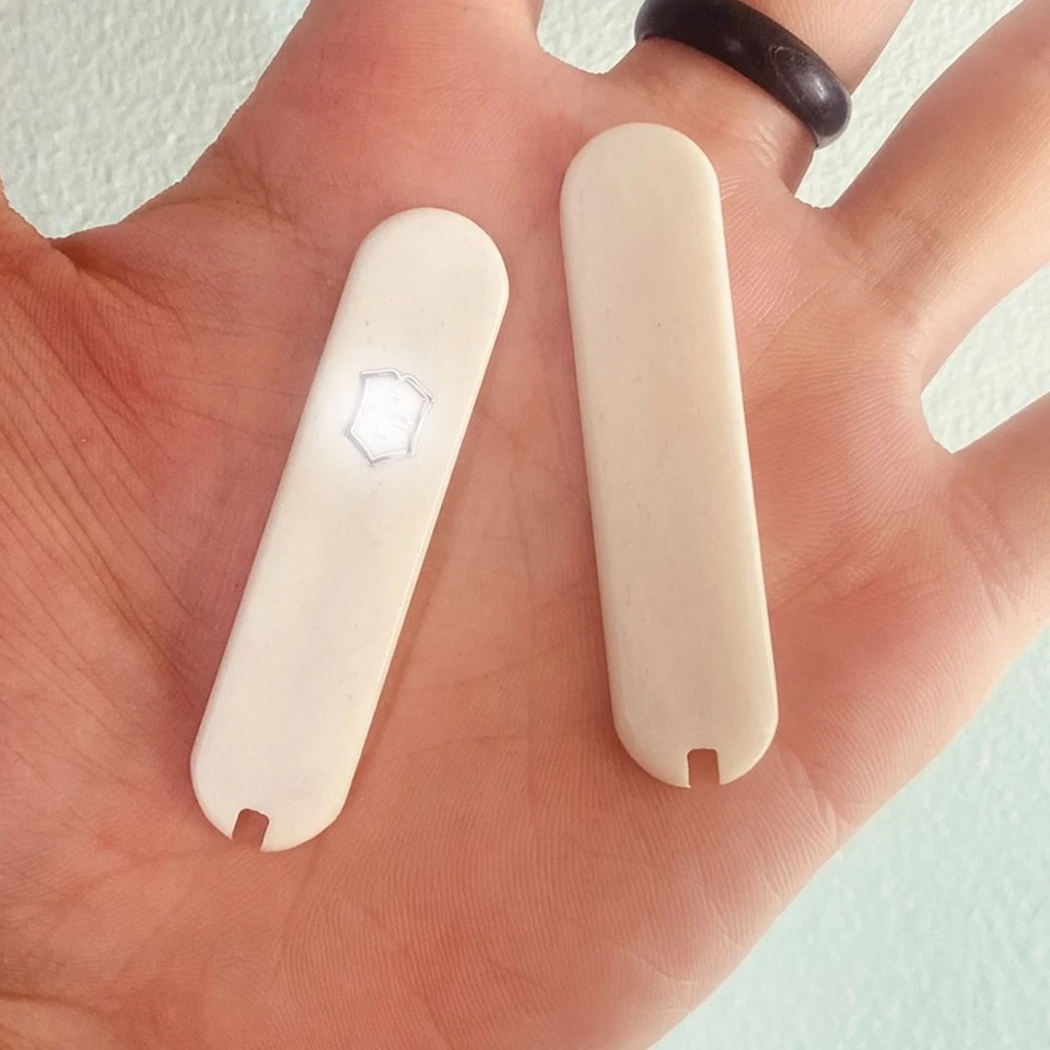 Костяные весы зубочистка и пинцет чашки для Victorinox 58 мм с серебряным логотипом - Изображение 3 из 4