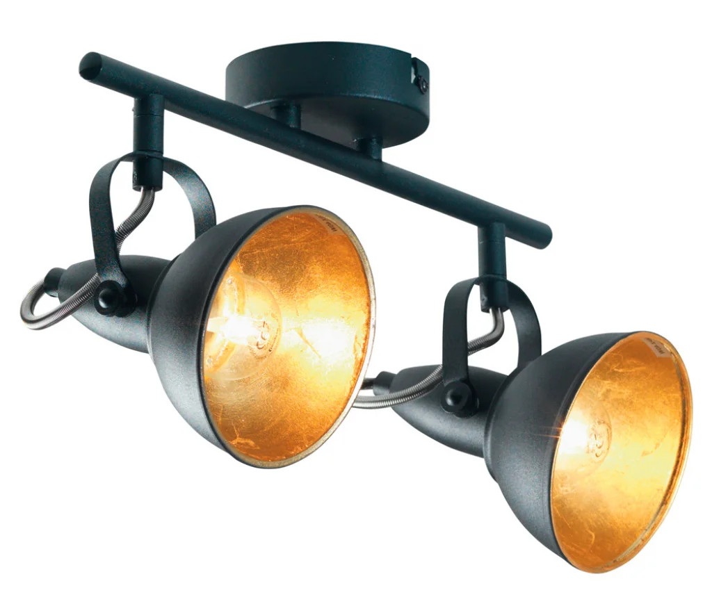 Spot Light Black Jurva 2 Bar SES Oaks Lighting 416/2 BK