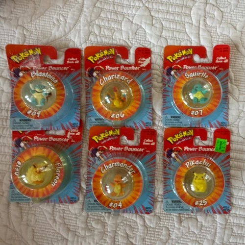 Pokémon Power Bouncer Bouncing Ball Figures Charizard Pikachu Squirtle