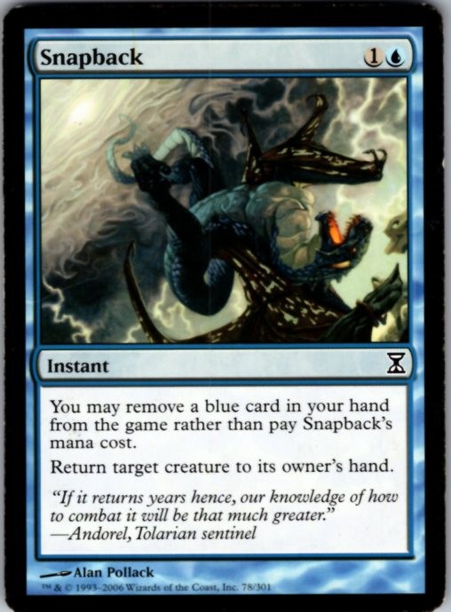 Snapback 78 Common Time Spiral Magic: The Gathering Moderately Played