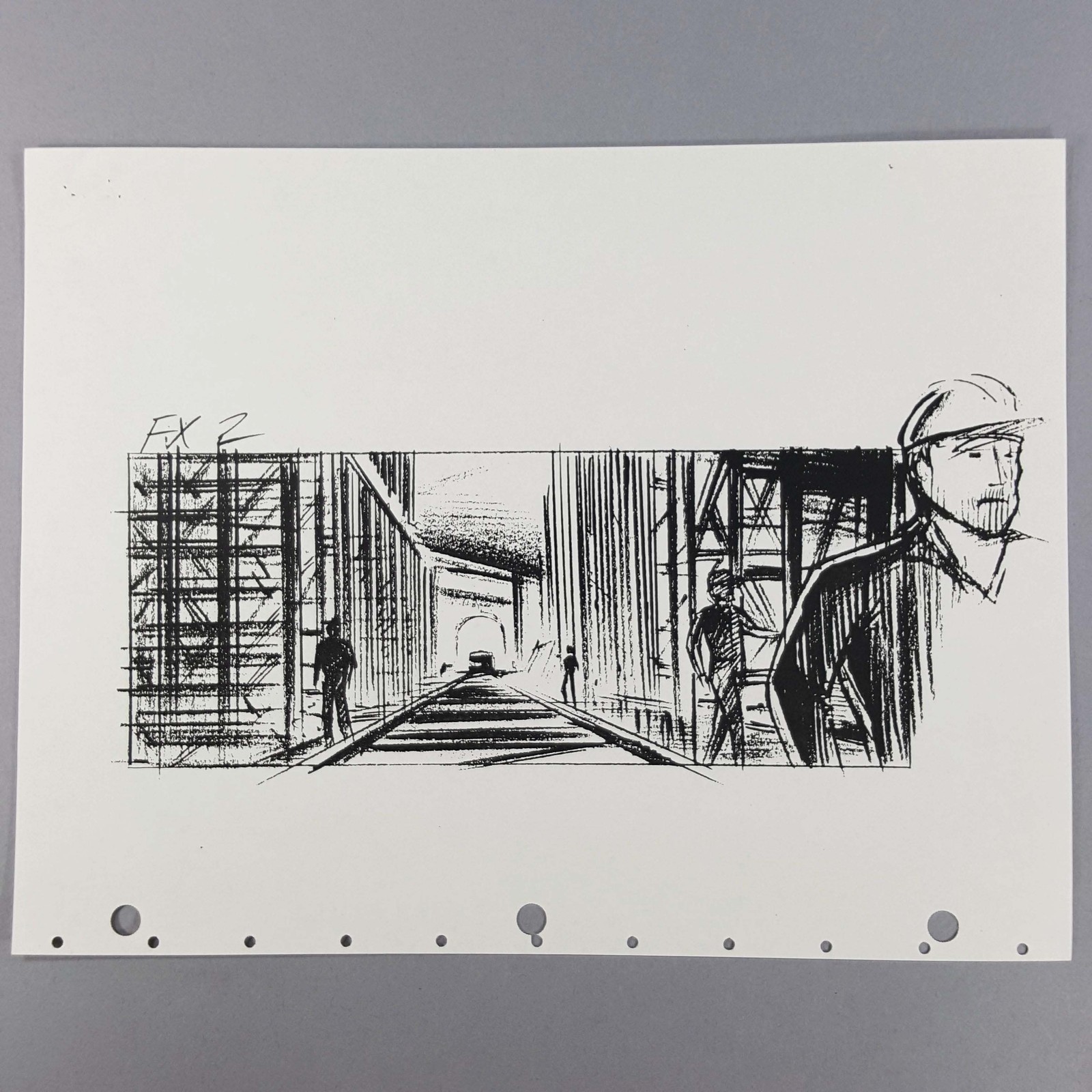 Speed VFX Storyboard Subway Tunnel Chase Workers on Tracks FX2 Production Used