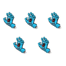 Santa Cruz Skateboard Sticker Screaming Hand Blue 3.5" 5-Pack Bulk Lot