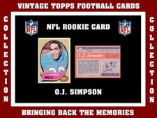 1970- 1979 TOPPS O.J. SIMPSON 41 CARD CAREER COLLECTION + BONUS CARD