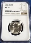 A 1946 D Washington Quarter NGC MS66!!!