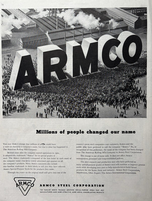 1948 ARMCO Steel Corporation Small Mill Customers Middletown Ohio VTG Print Ad