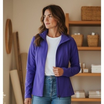 Lucy Athletic Jacket Women Large Purple Full Zip Athleisure Gorpcore