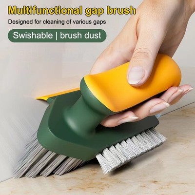 4 In 1 V-Shape Scrubber Brush Kitchen Bathroom Tile Floor Gap Clean Brush Tools