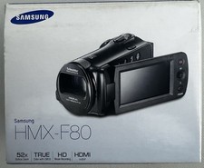 Samsung HMX-F80 HD Handheld Camcorder Black 52x Zoom 2.7in LCD HDMI USB