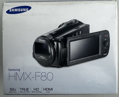 Samsung HMX-F80 HD Handheld Camcorder Black 52x Zoom 2.7in LCD HDMI USB
