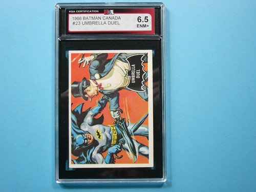 1966 OPC Batman Black Bat #23 Umbrella Duel — KSA 6.5