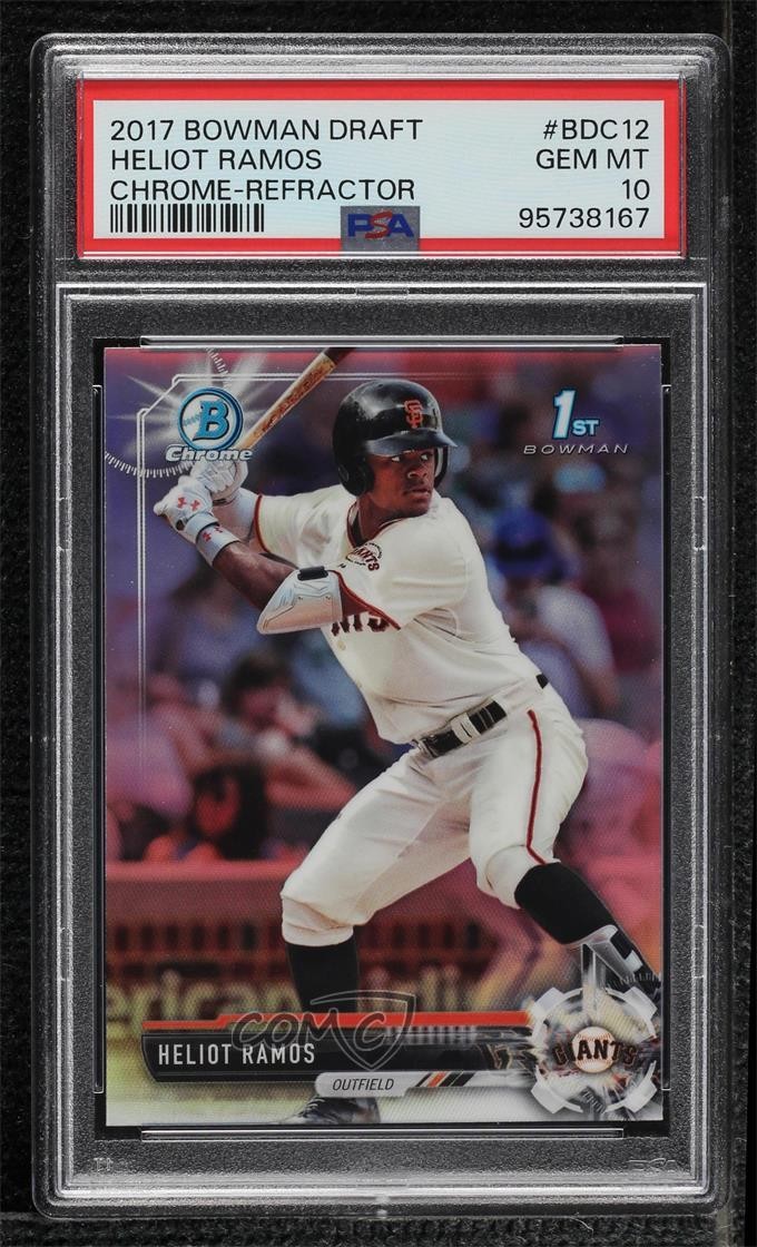 2017 Bowman Draft Chrome Refractor Heliot Ramos #BDC-12 PSA 10 GEM MT g6p