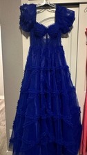 Amarra prom dress size 12. Used one night. No rips, tears, or odors.