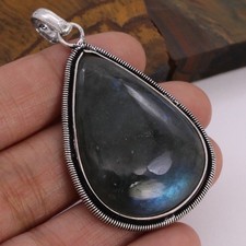 Firey Labradorite 925 Silver Plated Handmade Pendant of 2