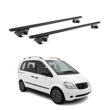 Dachtr&auml;ger Grundt&auml;ger f&uuml;r Mercedes Vaneo W414 2001-2005 Alu Schwarz 2 tlg ABE